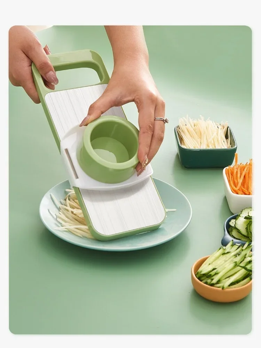 5  in 1 Stainless Steel Multifunctional Vegetable Slicer Cutter with Five Changeable Blades