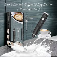 Electric Coffee Beater & Milk Frother – Handheld Coffee Mixer for Cappuccino & Latte